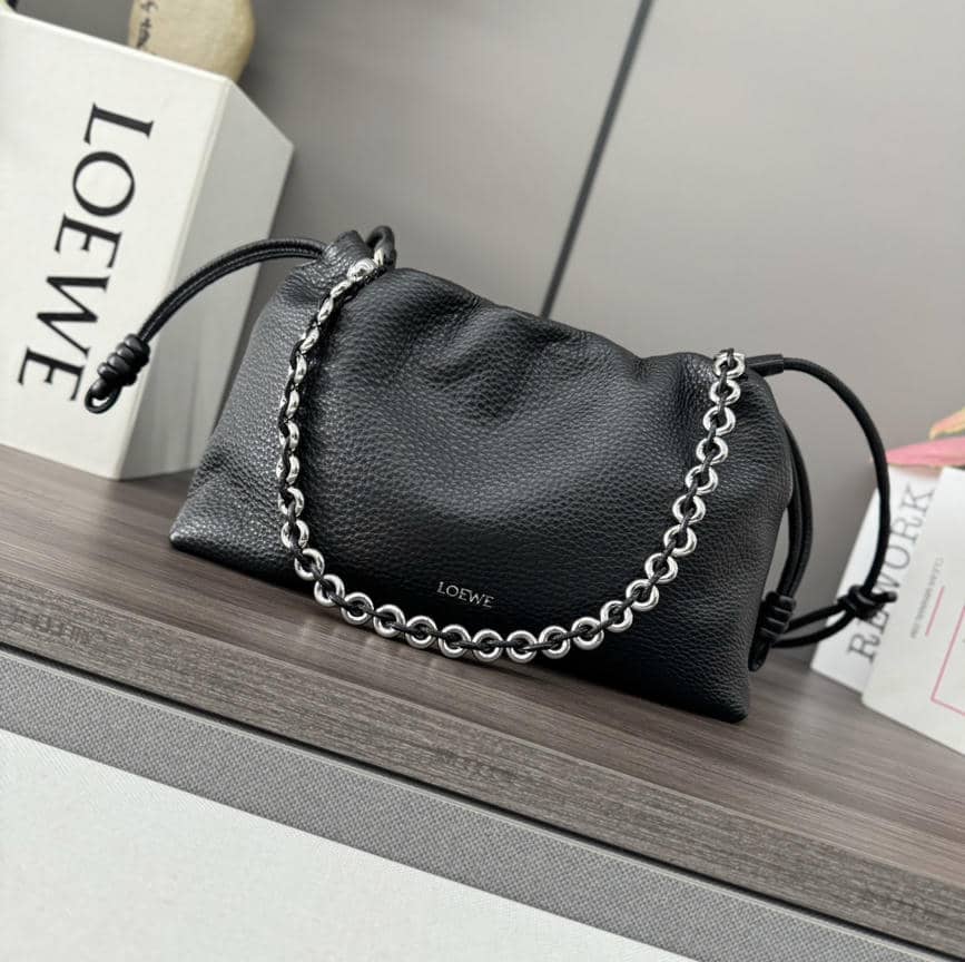 0008-Flamenco Metal Chain Lambskin (Snakeskin)
